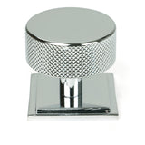 From The Anvil - Polished Chrome Brompton Cabinet Knob - 38mm (Square) | Sku. 47144 | Trade Door Handles.