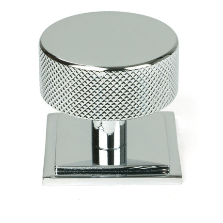 From The Anvil - Polished Chrome Brompton Cabinet Knob - 38mm (Square) | Sku. 47144 | Trade Door Handles.