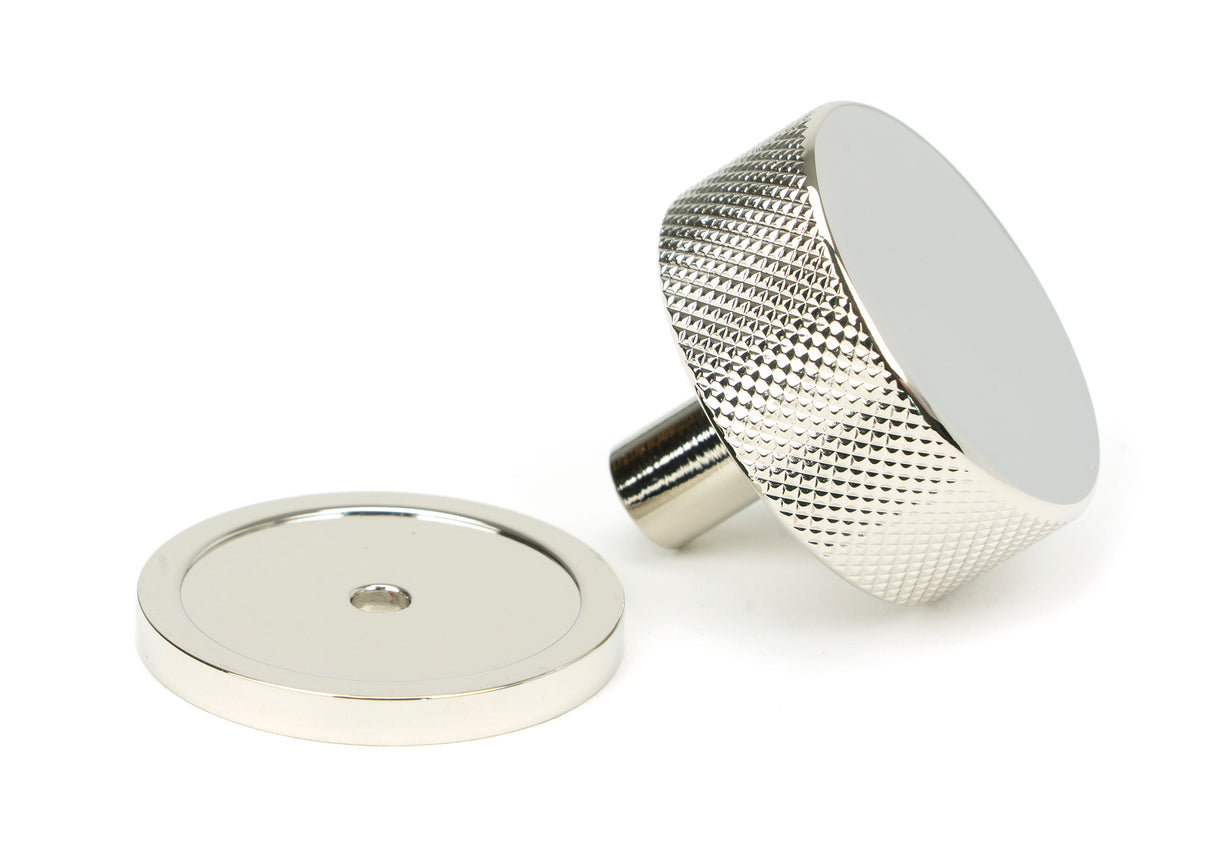 From The Anvil - Polished Nickel Brompton Cabinet Knob - 38mm (Plain) | Sku. 47145 | Trade Door Handles.