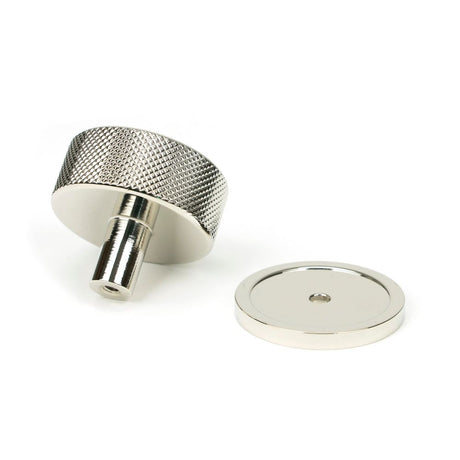 From The Anvil - Polished Nickel Brompton Cabinet Knob - 38mm (Plain) | Sku. 47145 | Trade Door Handles.