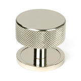 From The Anvil - Polished Nickel Brompton Cabinet Knob - 38mm (Plain) | Sku. 47145 | Trade Door Handles.
