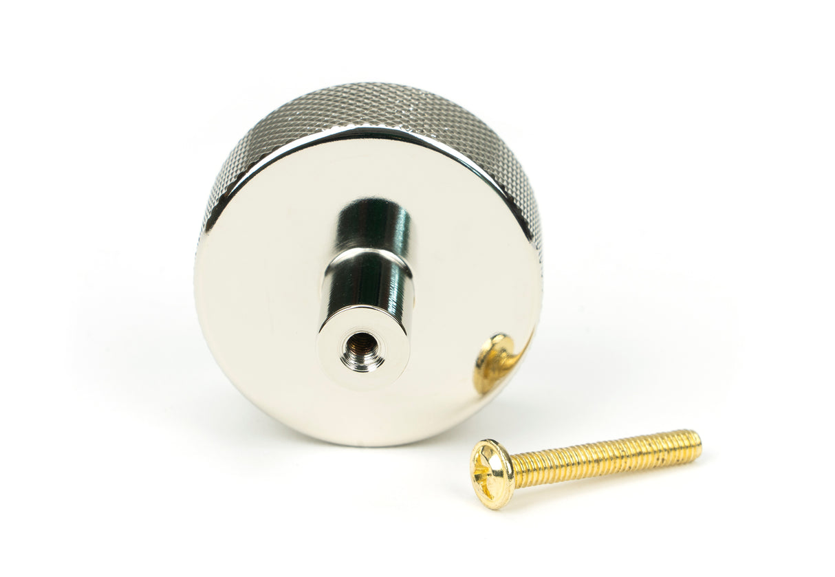From The Anvil - Polished Nickel Brompton Cabinet Knob - 38mm (No rose) | Sku. 47146 | Trade Door Handles.