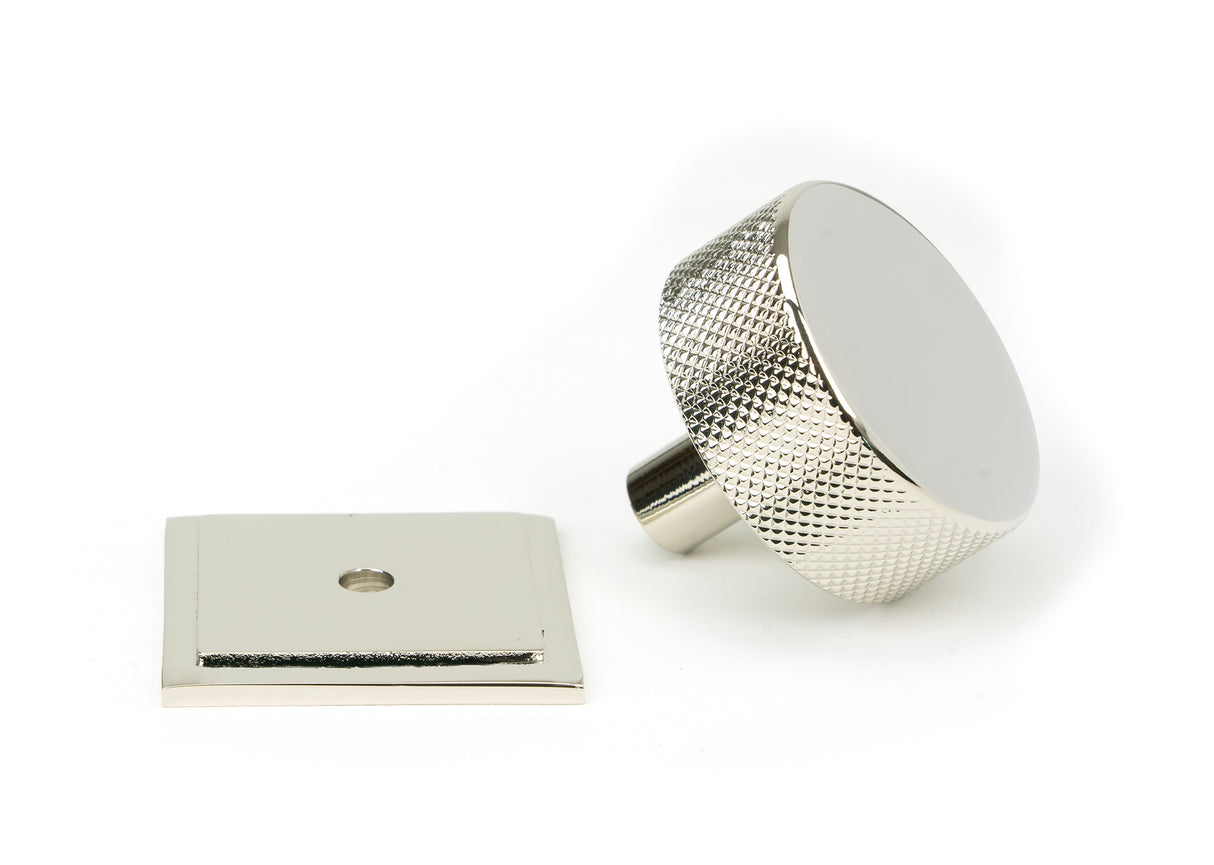 From The Anvil - Polished Nickel Brompton Cabinet Knob - 38mm (Square) | Sku. 47148 | Trade Door Handles.