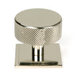 From The Anvil - Polished Nickel Brompton Cabinet Knob - 38mm (Square) | Sku. 47148 | Trade Door Handles.