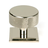 From The Anvil - Polished Nickel Brompton Cabinet Knob - 38mm (Square) | Sku. 47148 | Trade Door Handles.