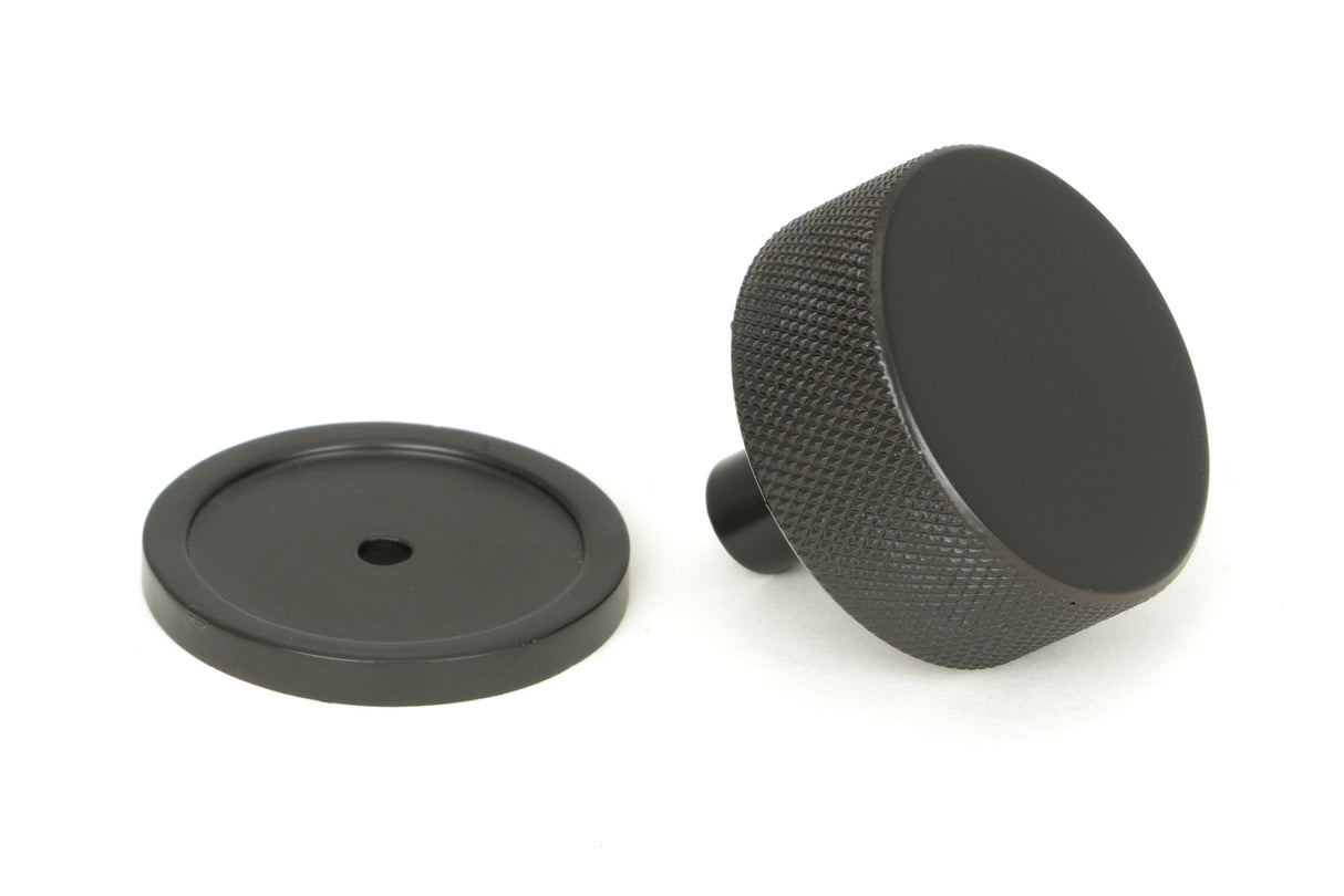 From The Anvil - Aged Bronze Brompton Cabinet Knob - 38mm (Plain) | Sku. 47149 | Trade Door Handles.