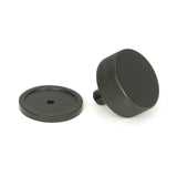 From The Anvil - Aged Bronze Brompton Cabinet Knob - 38mm (Plain) | Sku. 47149 | Trade Door Handles.