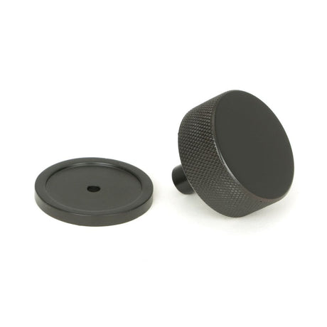 From The Anvil - Aged Bronze Brompton Cabinet Knob - 38mm (Plain) | Sku. 47149 | Trade Door Handles.