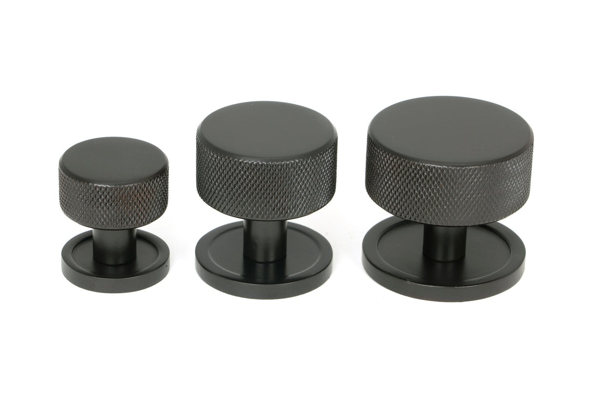 From The Anvil - Aged Bronze Brompton Cabinet Knob - 38mm (Plain) | Sku. 47149 | Trade Door Handles.