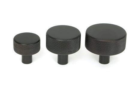 From The Anvil - Aged Bronze Brompton Cabinet Knob - 38mm (No rose) | Sku. 47150 | Trade Door Handles.