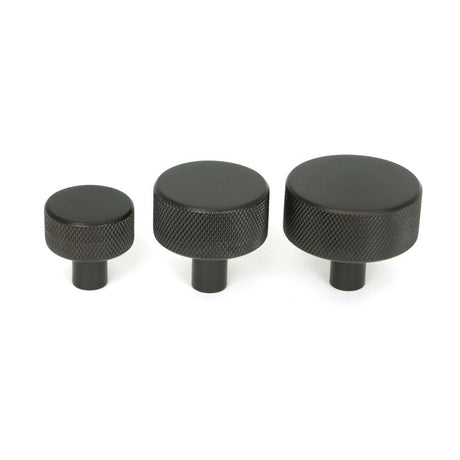From The Anvil - Aged Bronze Brompton Cabinet Knob - 38mm (No rose) | Sku. 47150 | Trade Door Handles.