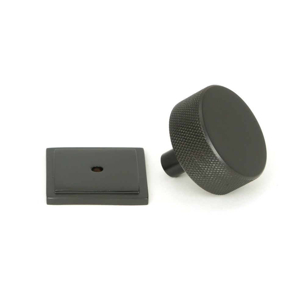 From The Anvil - Aged Bronze Brompton Cabinet Knob - 38mm (Square) | Sku. 47152 | Trade Door Handles.