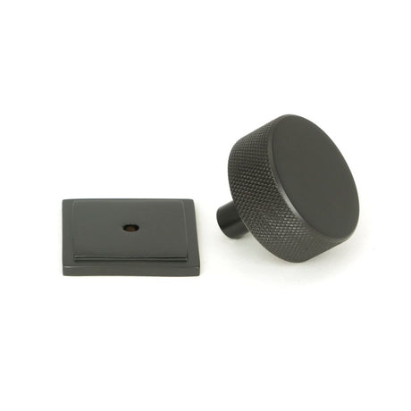 From The Anvil - Aged Bronze Brompton Cabinet Knob - 38mm (Square) | Sku. 47152 | Trade Door Handles.