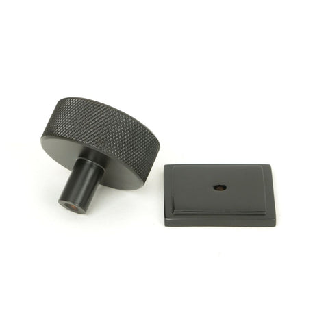 From The Anvil - Aged Bronze Brompton Cabinet Knob - 38mm (Square) | Sku. 47152 | Trade Door Handles.