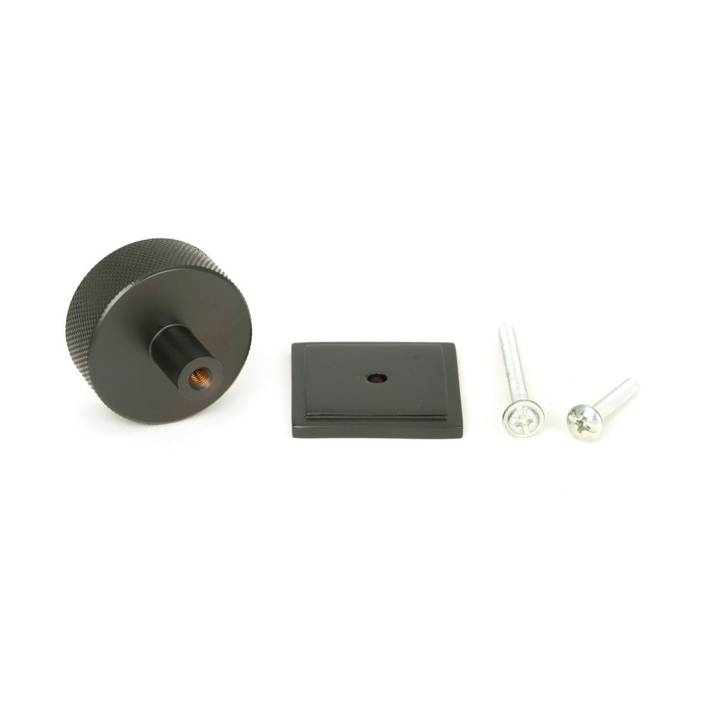 From The Anvil - Aged Bronze Brompton Cabinet Knob - 38mm (Square) | Sku. 47152 | Trade Door Handles.