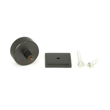 From The Anvil - Aged Bronze Brompton Cabinet Knob - 38mm (Square) | Sku. 47152 | Trade Door Handles.