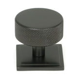 From The Anvil - Aged Bronze Brompton Cabinet Knob - 38mm (Square) | Sku. 47152 | Trade Door Handles.