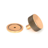 From The Anvil - Polished Bronze Brompton Cabinet Knob - 38mm (Plain) | Sku. 47153 | Trade Door Handles.