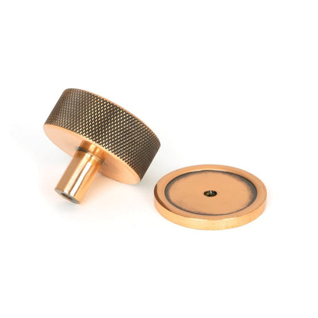 From The Anvil - Polished Bronze Brompton Cabinet Knob - 38mm (Plain) | Sku. 47153 | Trade Door Handles.