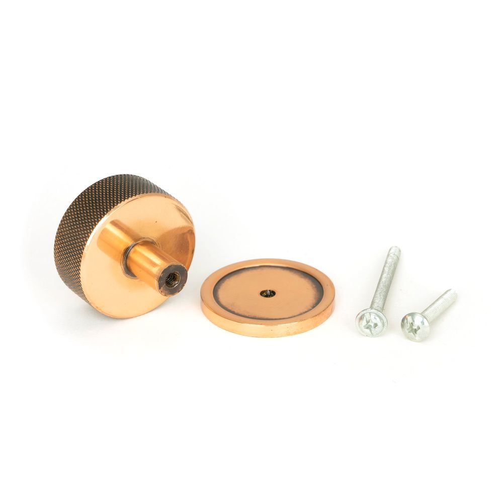 From The Anvil - Polished Bronze Brompton Cabinet Knob - 38mm (Plain) | Sku. 47153 | Trade Door Handles.