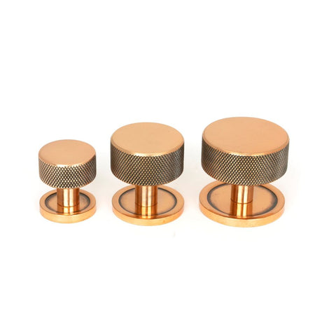 From The Anvil - Polished Bronze Brompton Cabinet Knob - 38mm (Plain) | Sku. 47153 | Trade Door Handles.