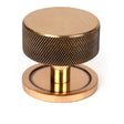 From The Anvil - Polished Bronze Brompton Cabinet Knob - 38mm (Plain) | Sku. 47153 | Trade Door Handles.