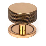 From The Anvil - Polished Bronze Brompton Cabinet Knob - 38mm (Plain) | Sku. 47153 | Trade Door Handles.