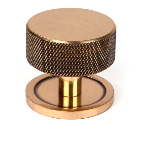 From The Anvil - Polished Bronze Brompton Cabinet Knob - 38mm (Plain) | Sku. 47153 | Trade Door Handles.