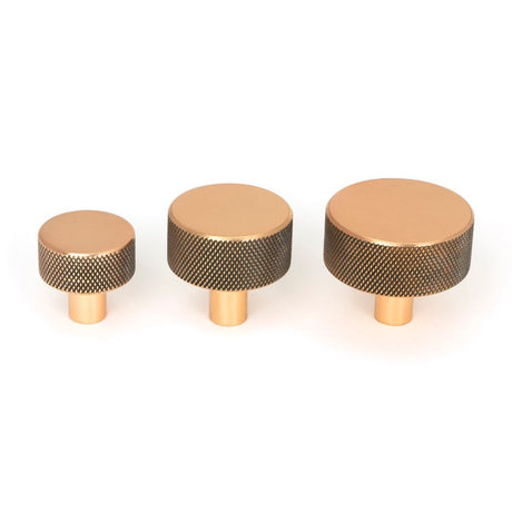 From The Anvil - Polished Bronze Brompton Cabinet Knob - 38mm (No rose) | Sku. 47154 | Trade Door Handles.