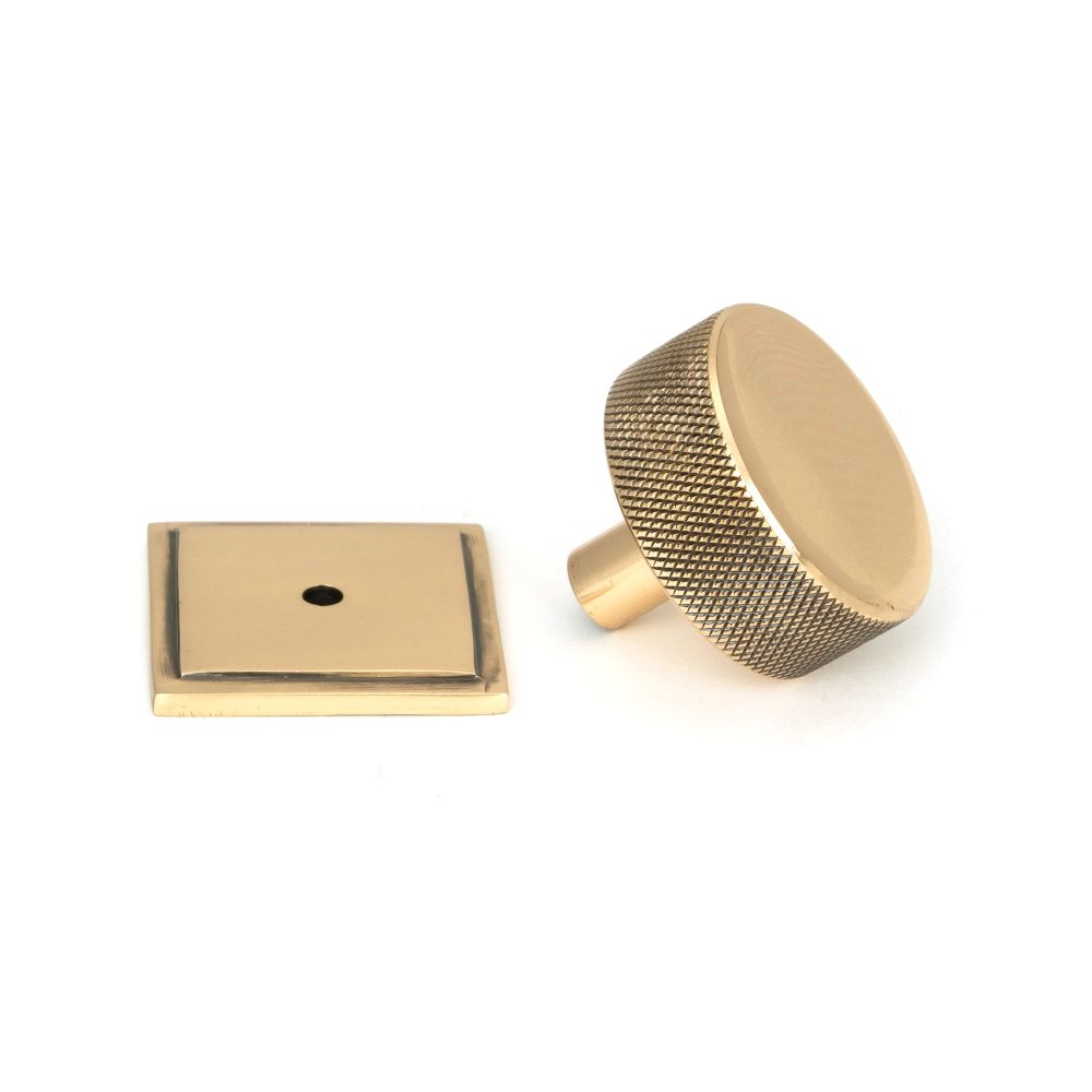 From The Anvil - Polished Bronze Brompton Cabinet Knob - 38mm (Square) | Sku. 47156 | Trade Door Handles.