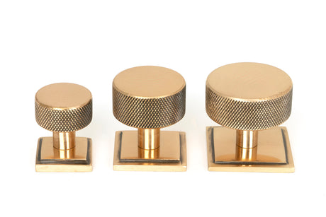 From The Anvil - Polished Bronze Brompton Cabinet Knob - 38mm (Square) | Sku. 47156 | Trade Door Handles.