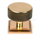 From The Anvil - Polished Bronze Brompton Cabinet Knob - 38mm (Square) | Sku. 47156 | Trade Door Handles.