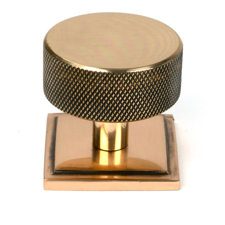 From The Anvil - Polished Bronze Brompton Cabinet Knob - 38mm (Square) | Sku. 47156 | Trade Door Handles.