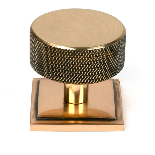 From The Anvil - Polished Bronze Brompton Cabinet Knob - 38mm (Square) | Sku. 47156 | Trade Door Handles.