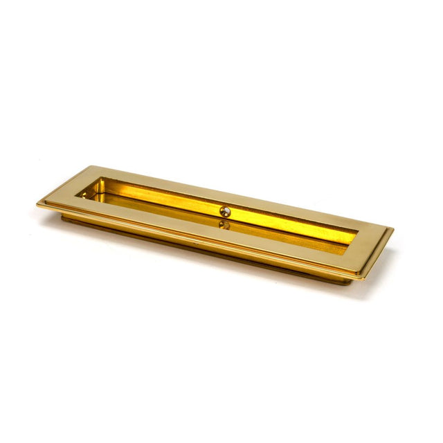 From The Anvil - Polished Brass 175mm Art Deco Rectangular Pull | Sku. 47157 | Trade Door Handles.
