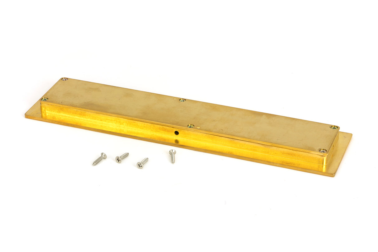 From The Anvil - Polished Brass 250mm Plain Rectangular Pull | Sku. 47160 | Trade Door Handles.
