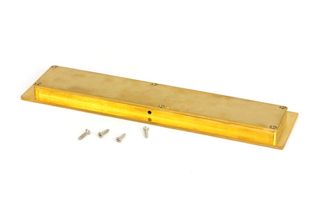 From The Anvil - Polished Brass 250mm Plain Rectangular Pull | Sku. 47160 | Trade Door Handles.