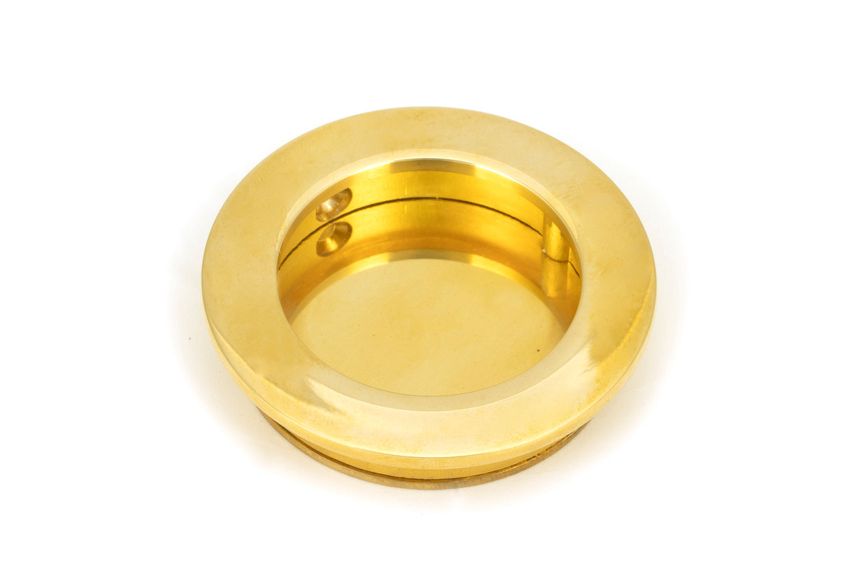 From The Anvil - Polished Brass 60mm Plain Round Pull | Sku. 47167 | Trade Door Handles.