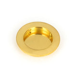 From The Anvil - Polished Brass 75mm Plain Round Pull | Sku. 47168 | Trade Door Handles.