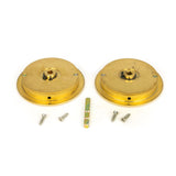From The Anvil - Polished Brass 75mm Art Deco Round Pull - Privacy Set | Sku. 47170 | Trade Door Handles.