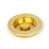 From The Anvil - Polished Brass 75mm Plain Round Pull - Privacy Set | Sku. 47172 | Trade Door Handles.