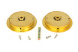 From The Anvil - Polished Brass 75mm Plain Round Pull - Privacy Set | Sku. 47172 | Trade Door Handles.