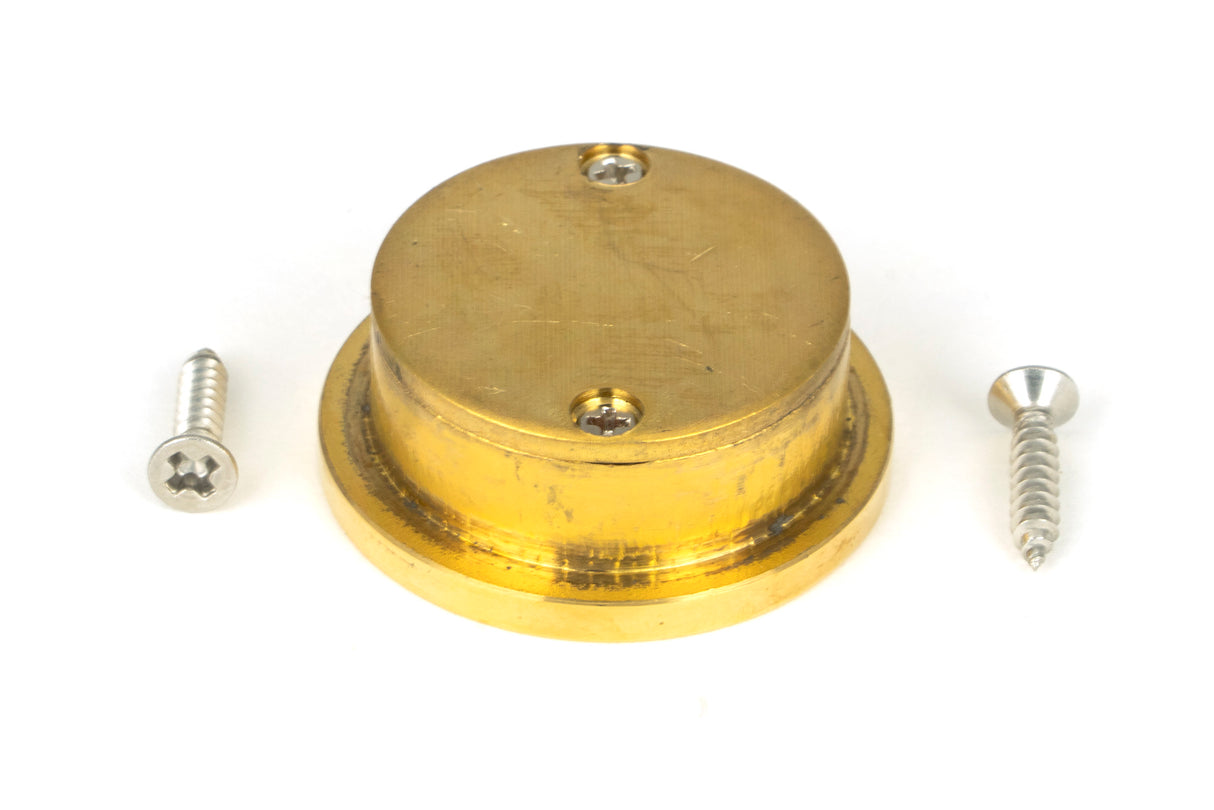 From The Anvil - Polished Brass 34mm Round Finger Edge Pull | Sku. 47174 | Trade Door Handles.