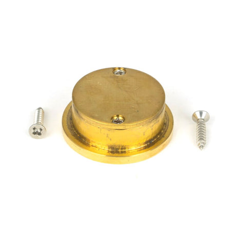 From The Anvil - Polished Brass 34mm Round Finger Edge Pull | Sku. 47174 | Trade Door Handles.