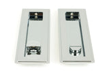 From The Anvil - Polished Chrome 175mm Art Deco Rectangular Pull -Privacy Set | Sku. 47179 | Trade Door Handles.