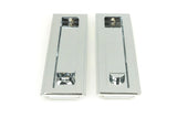 From The Anvil - Polished Chrome 250mm Art Deco Rectangular Pull -Privacy Set | Sku. 47180 | Trade Door Handles.