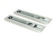 From The Anvil - Polished Chrome 250mm Art Deco Rectangular Pull -Privacy Set | Sku. 47180 | Trade Door Handles.