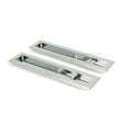 From The Anvil - Polished Chrome 250mm Art Deco Rectangular Pull -Privacy Set | Sku. 47180 | Trade Door Handles.