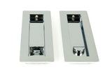 From The Anvil - Polished Chrome 175mm Plain Rectangular Pull - Privacy Set | Sku. 47181 | Trade Door Handles.
