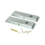 From The Anvil - Polished Chrome 175mm Plain Rectangular Pull - Privacy Set | Sku. 47181 | Trade Door Handles.